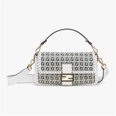 fendi baguette black and white